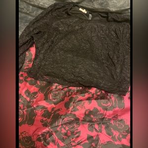 2 piece hi low skirt set